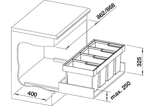 Afvalemmers Blanco 521475 detail 1