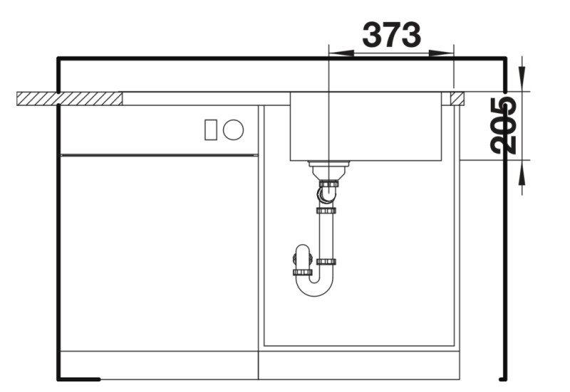 Evier 1 bassin Blanco 523034/** detail 3