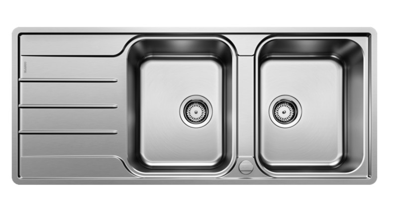 Dubbele spoelbak Blanco 523037 vooraanzicht