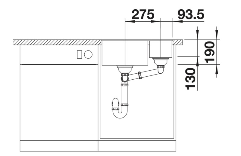 Evier 1 1/2 bassin Blanco 523569/** detail 3