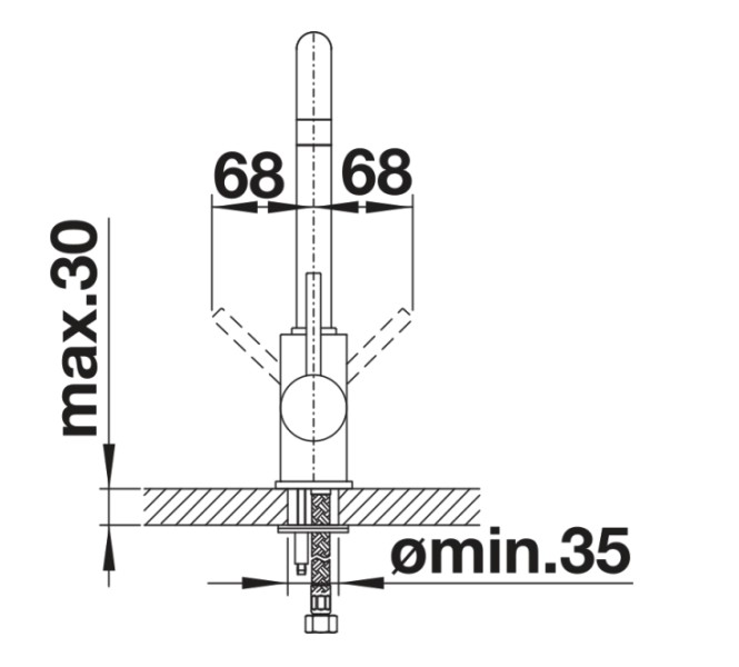 Eéngreepskraan Blanco 527460 detail 2