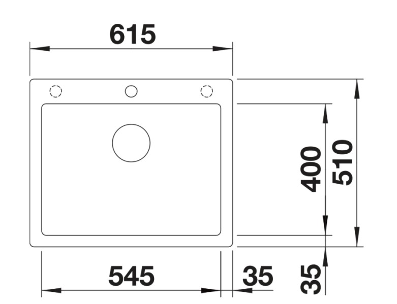 Evier 1 bassin Blanco 527320 detail 1
