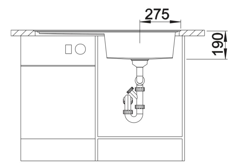 Evier 1 bassin Blanco 527191 detail 2