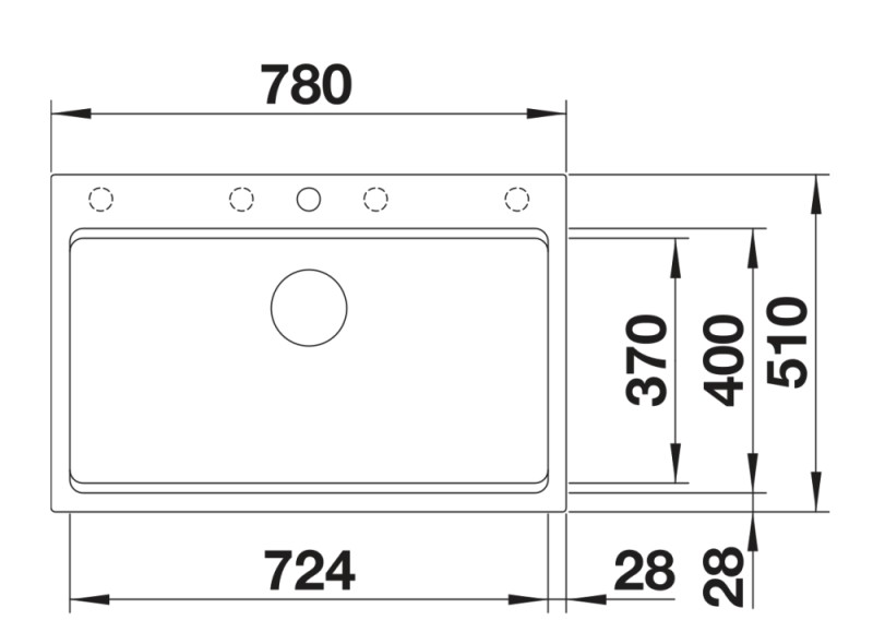 Evier 1 bassin Blanco 527079 detail 1