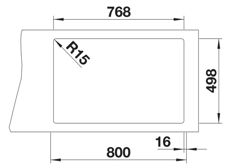 Evier 1 bassin Blanco 527079 detail 2