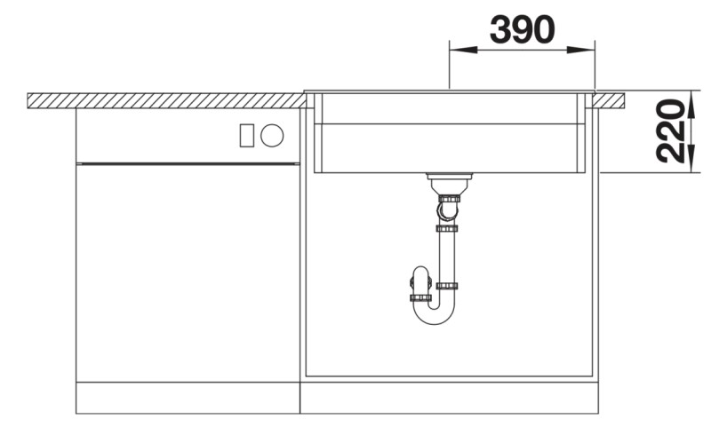 Evier 1 bassin Blanco 527079 detail 3