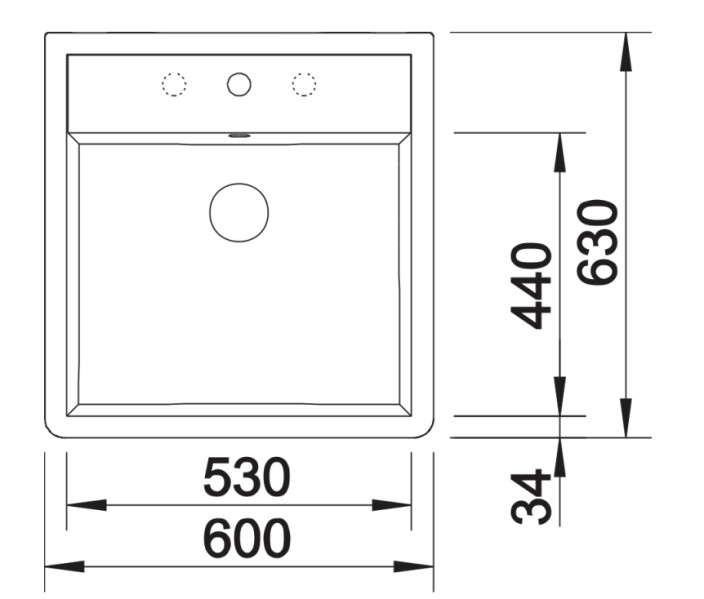 Evier 1 bassin Blanco 514486 detail 1