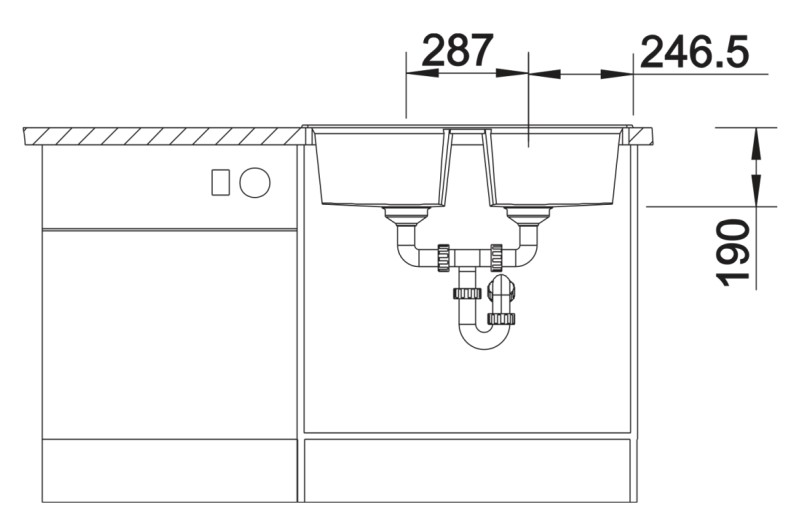 Evier 2 bassins Blanco 524961 detail 3