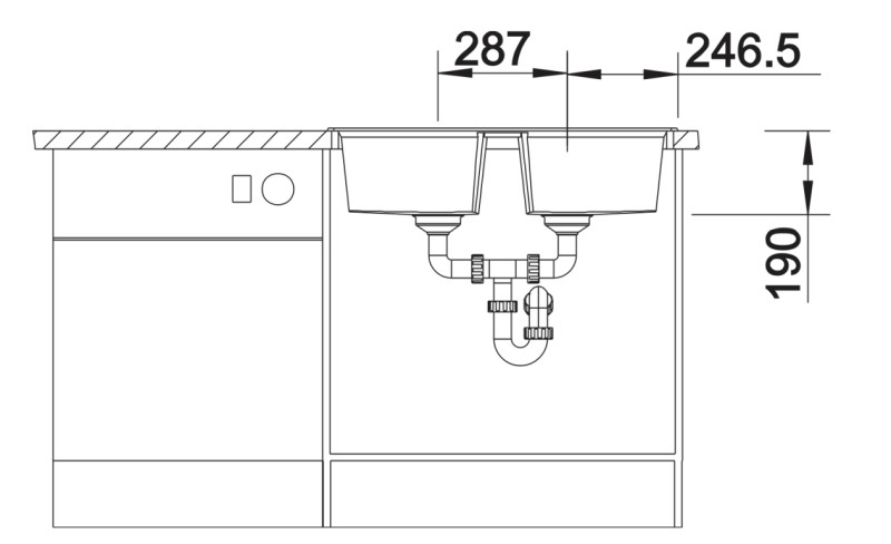 Evier 2 bassins Blanco 524960 detail 3