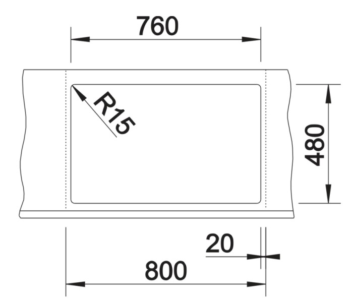 Dubbele spoelbak Blanco 524967 detail 2