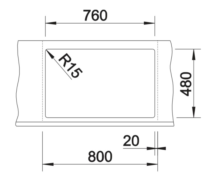 Dubbele spoelbak Blanco 524969 detail 2