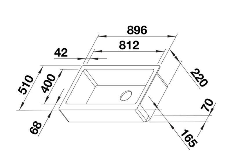 Evier 1 bassin Blanco 526108 detail 1