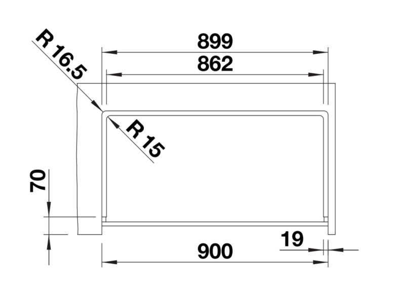 Evier 1 bassin Blanco 526108 detail 2