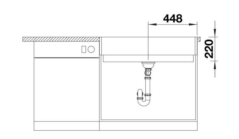 Evier 1 bassin Blanco 526108 detail 3