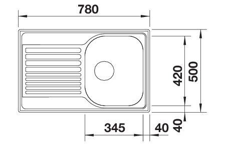 Evier 1 bassin Blanco 513441 detail 1