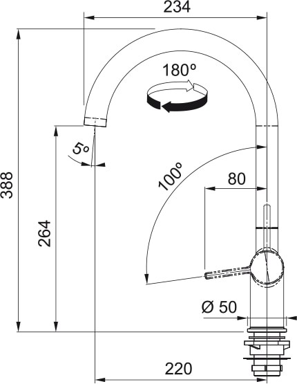 Robinet mono-commande Franke 301037 detail 2