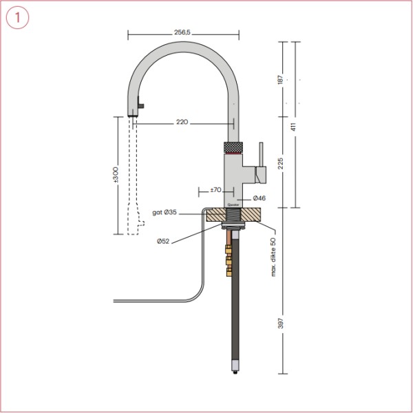 Quooker Quooker FXRBLK - PRO3 detail 1