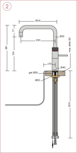 Quooker Quooker FNSGME - COMBI+ vooraanzicht