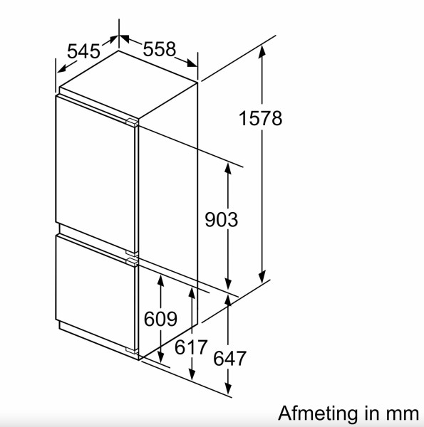 Koelvriescombinaties inbouw Bosch KIS77AFE0 detail 5