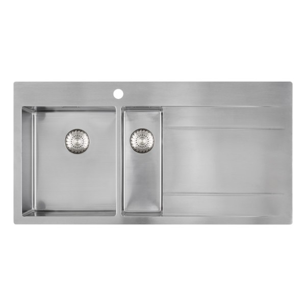 Anderhalve spoelbak Caressi CAPP3415ABL vooraanzicht