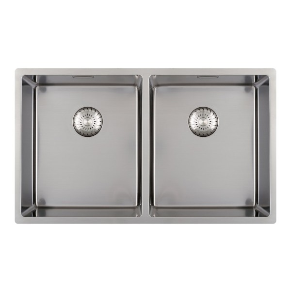 Dubbele spoelbak Caressi CAPP3434R10 vooraanzicht