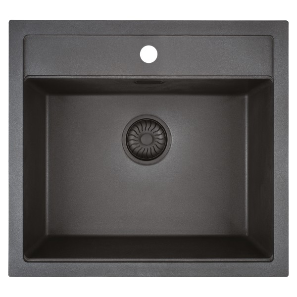 Evier 1 bassin Caressi CAGR50KRBK-TU vooraanzicht