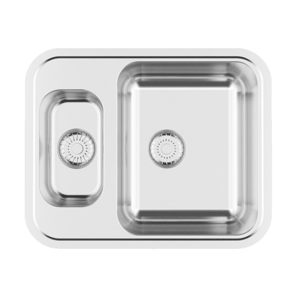 Evier 1 1/2 bassin Caressi CABLPP1532R50 vooraanzicht