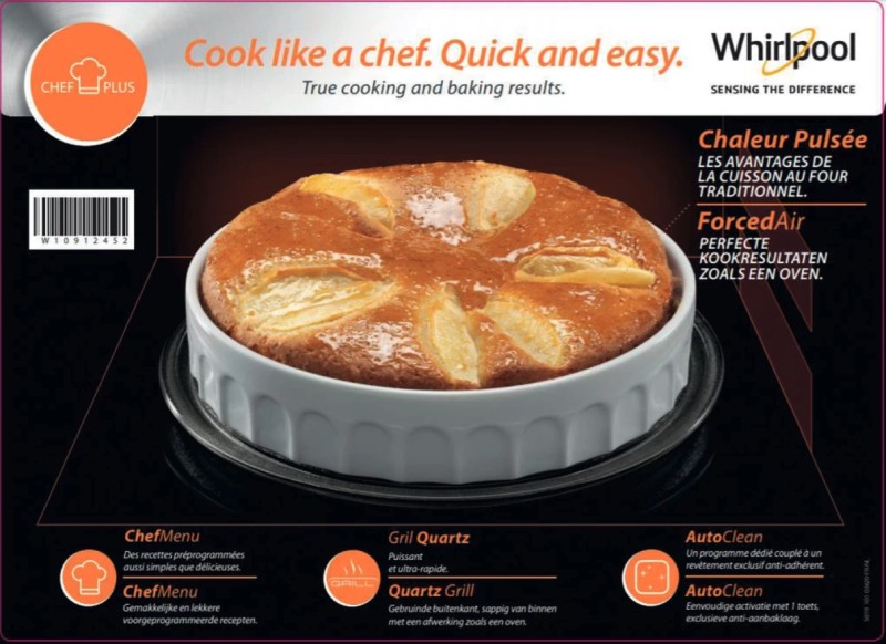 Micro-ondes pose-libre Whirlpool MCP347SL/zilver detail 4