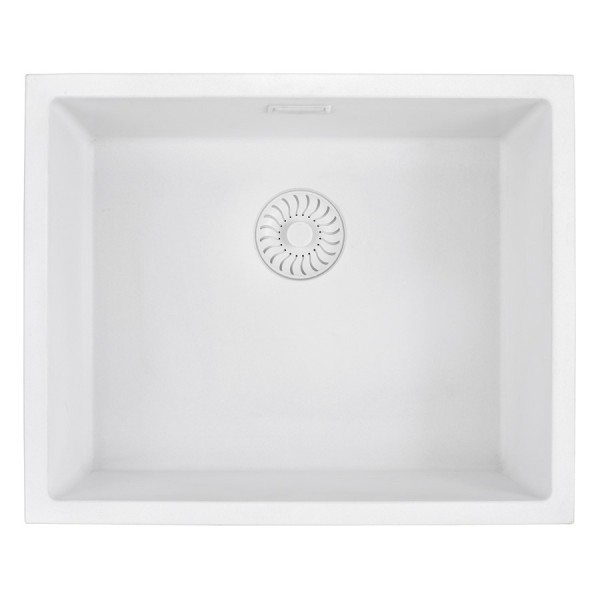 Evier 1 bassin Caressi CAGRPP50WH-TU vooraanzicht