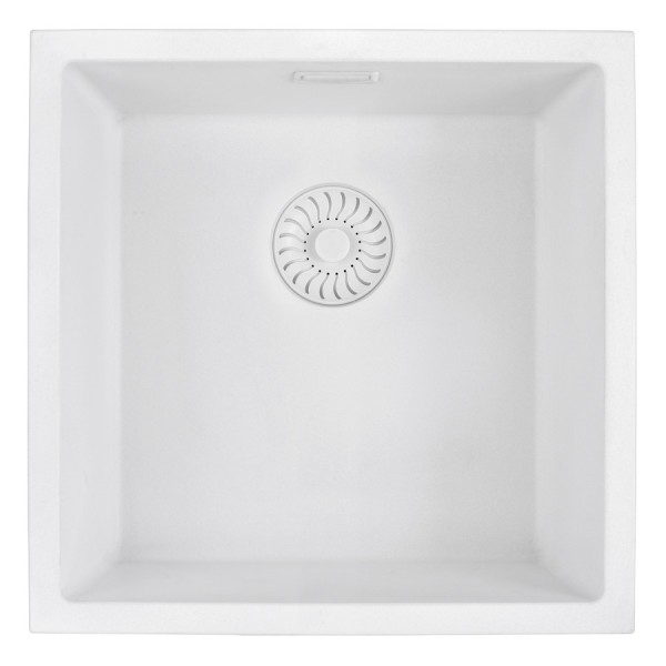 Evier 1 bassin Caressi CAGRPP40WH-TU vooraanzicht