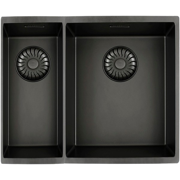 Anderhalve spoelbak Caressi CAGR15BRBK-TU vooraanzicht