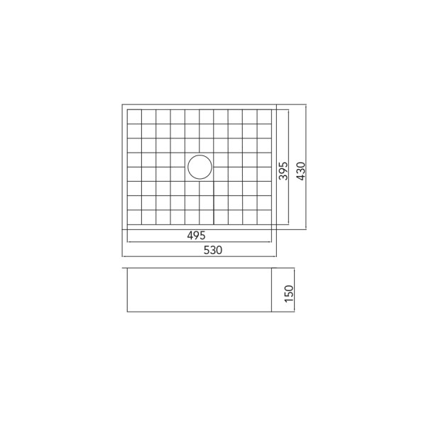 Evier 1 bassin Caressi CATO5040 detail 1