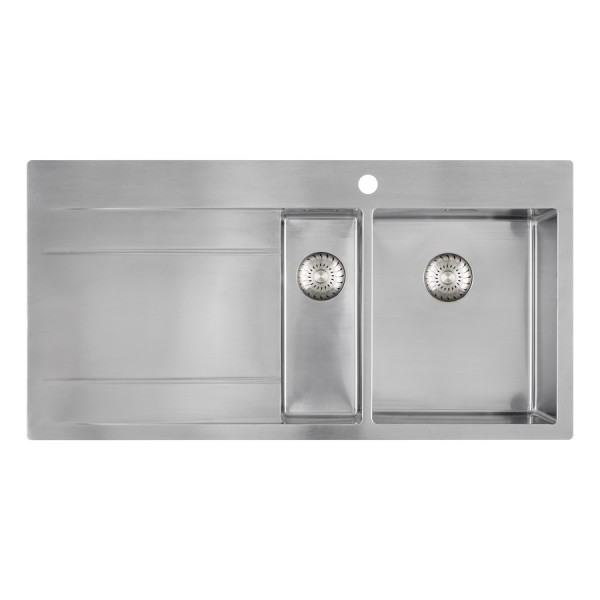 Evier 1 1/2 bassin Caressi CAPP1534ABR vooraanzicht