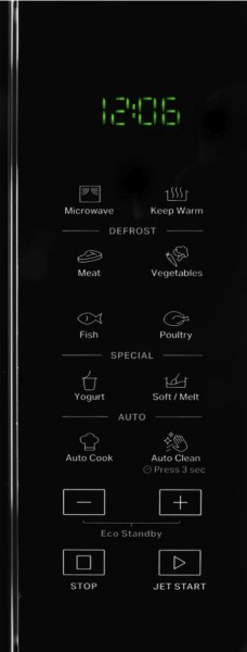 Micro-ondes pose-libre Whirlpool MWP251SB/zwart met inox zijkant detail 3