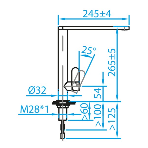 Robinet mono-commande Caressi CA118IECO detail 1