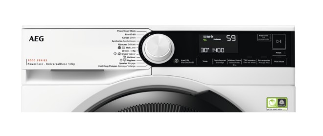 Machine à laver AEG LR85U844/zwarte deur detail 1