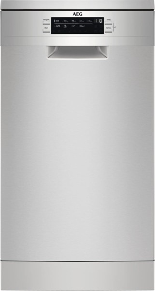 Lave-vaisselle pose libre AEG FFB62427ZM/45cm breed/inox vooraanzicht