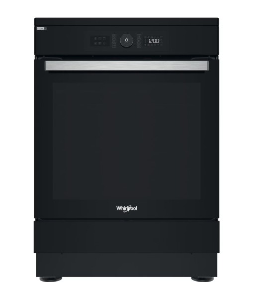 Fornuis inductie kookplaat Whirlpool WS68IS8APBP/zwart// vooraanzicht