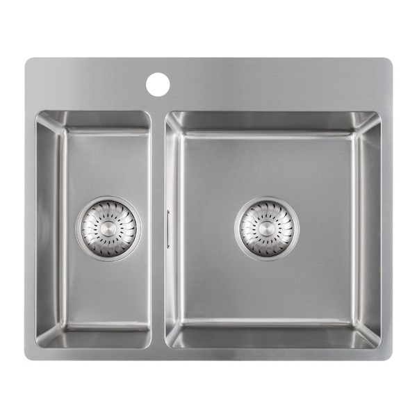 Evier 1 1/2 bassin Caressi CABL1833KR15 vooraanzicht