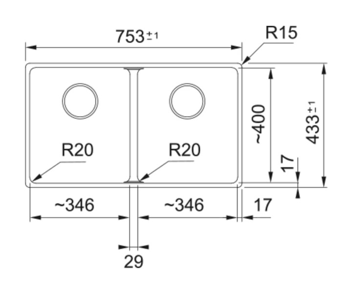 Evier 2 bassins Franke MRG120MB1/ACTIE detail 1