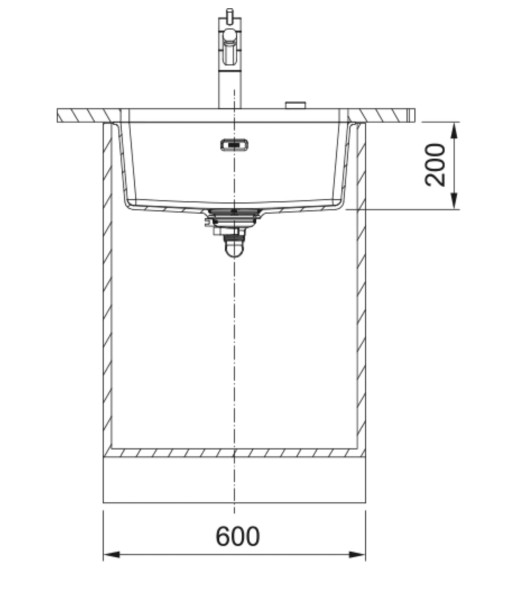 Enkele spoelbak Franke MRG110520SG1 detail 2