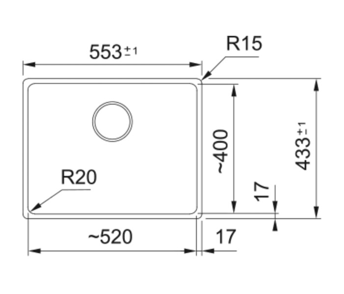 Enkele spoelbak Franke MRG110520MW1 detail 1