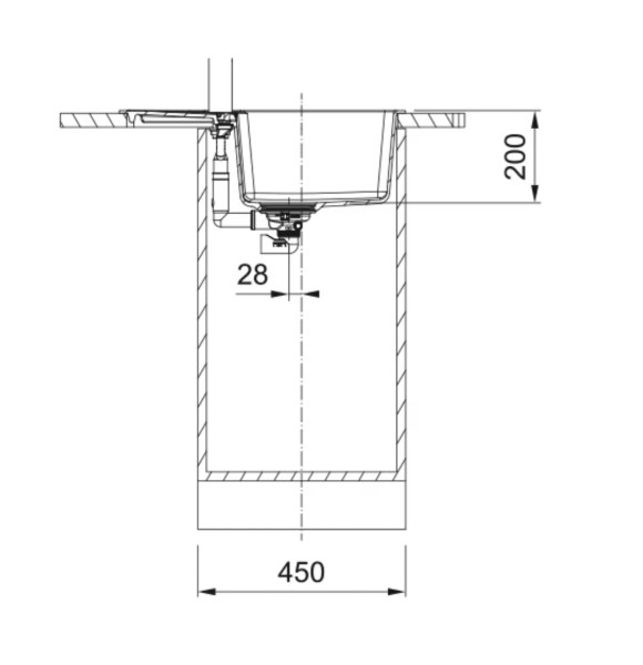 Enkele spoelbak Franke CNG61162MB1 detail 3