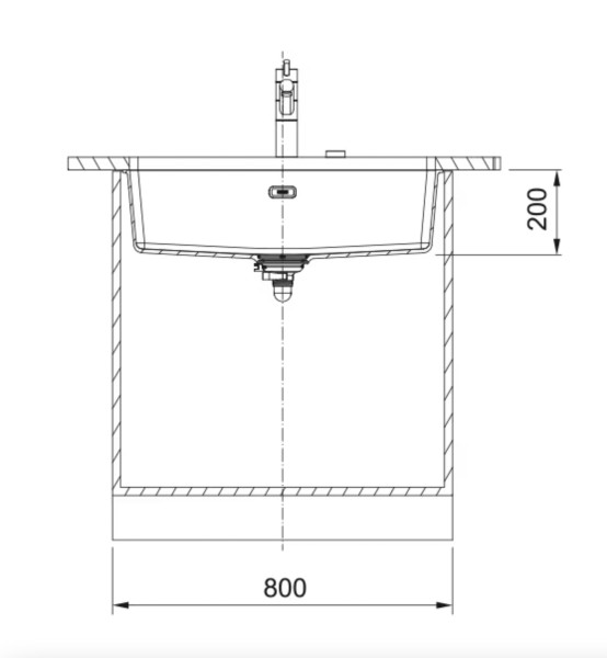 Enkele spoelbak Franke MRG110720MB1 detail 2