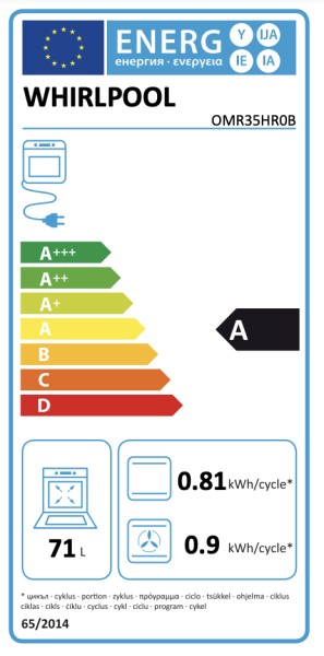 Multifunctie oven Whirlpool OMR35HR0B/zwart detail 6