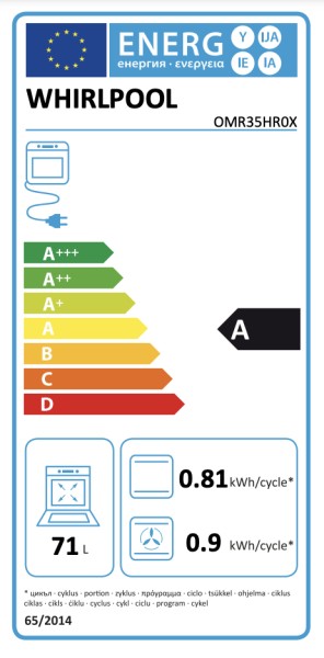 Four air pulsé/multifonction Whirlpool OMR35HR0X detail 6