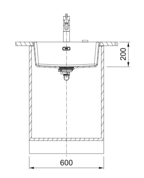 Enkele spoelbak Franke MRG210520MB1 detail 2