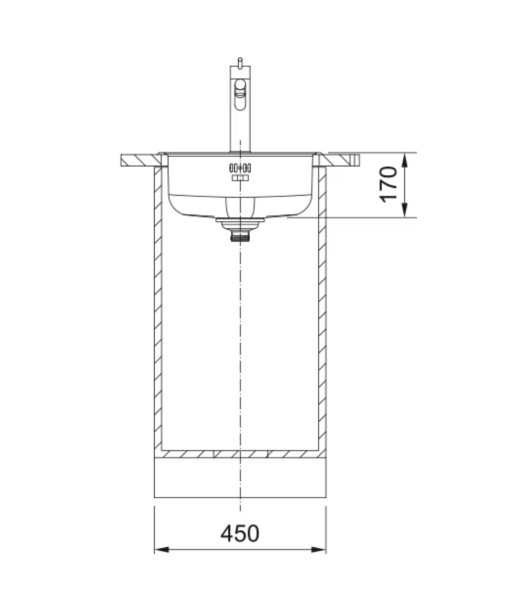 Enkele spoelbak Franke ROX610/1103801 detail 2