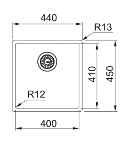 Enkele spoelbak Franke BXM210/110400GDA1 detail 2
