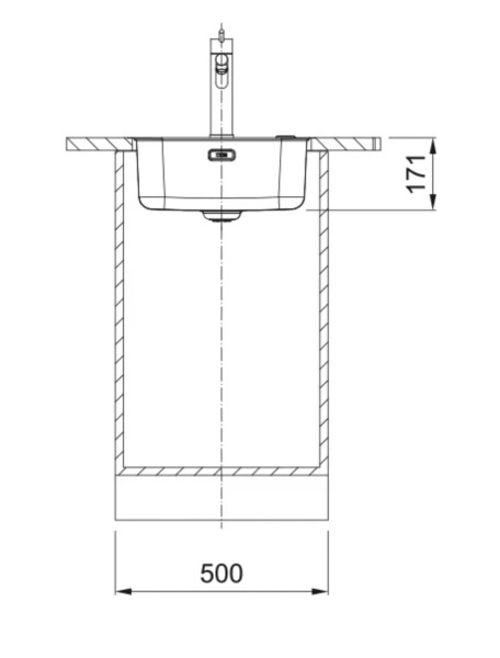 Evier 1 bassin Franke SRX2104001 detail 2